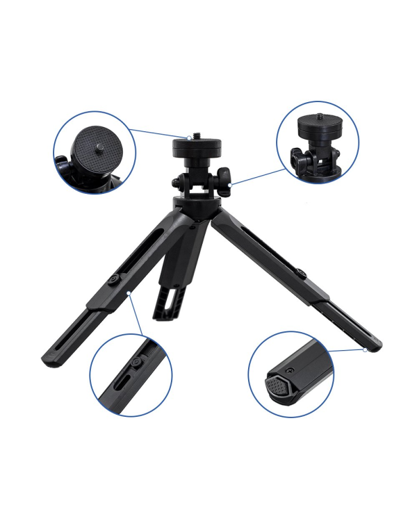Mini Tripod with phone holder mount selfie stick camera GoPro holder black