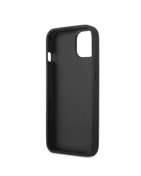 BMHCP13MSLLBK BMW Leather Hot Stamp Case for iPhone 13 Black