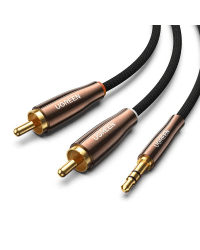 UGREEN AV170 2x RCA cable (Cinch) jack 3.5mm, 2m (black)
