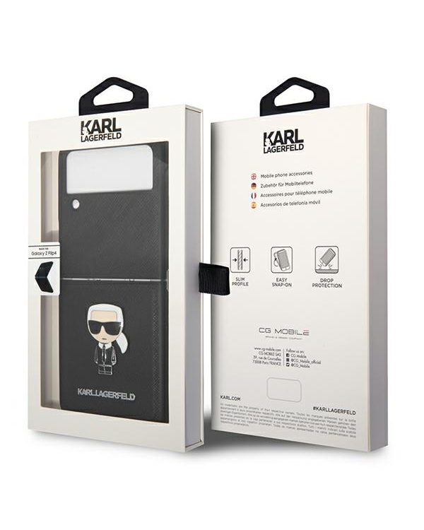 Дополнительное изображение книги «Karl Lagerfeld PU Saffiano Ikonik Case for Samsung Galaxy Z Flip 4 Black»
