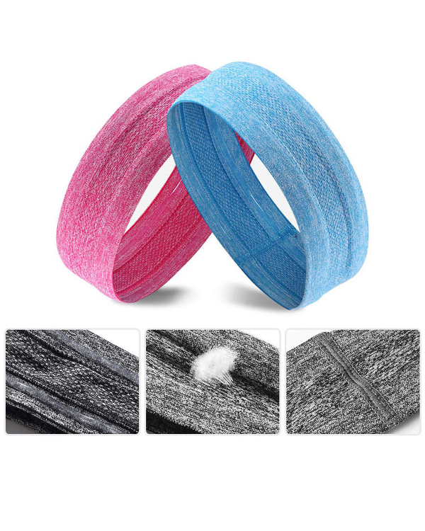 Elastic fabric headband for running fitness black