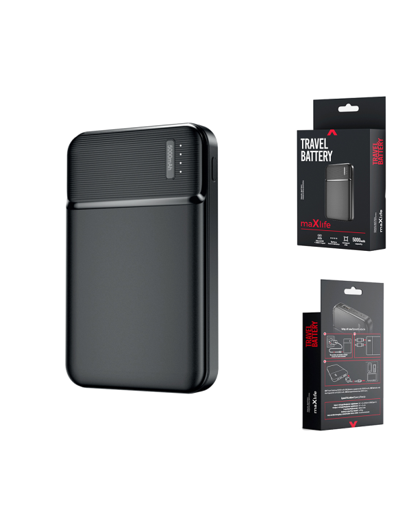 Дополнительное изображение книги «Maxlife power bank MXPB-01 5000 mAh black»