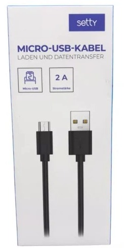 Кабель Setty USB - microUSB 1,0 м 2A черный
