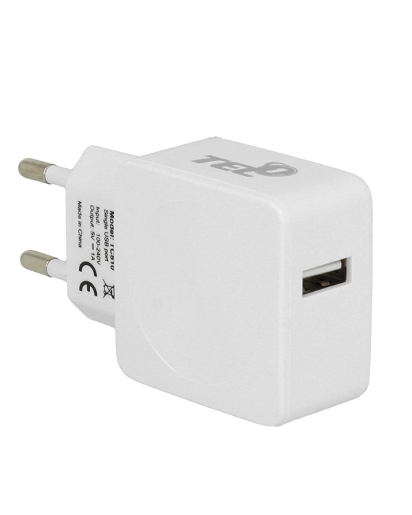 Tel11xUSB 2A зарядное устройство + Type-C Провод 1m Белый