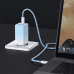 Baseus CCGP050103 DZ-HW Baseus GaN3 Pro Fast Charger 2C+U 65W EU Cloud Blue (With Dynamic Series Fast Charging Data Cable Type-C to Type-C 100W 1m Blue)