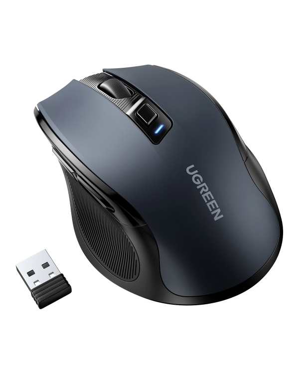 Оптическая беспроводная мышь Ugreen USB 2,4 ГГц 4000 DPI черная (MU006)