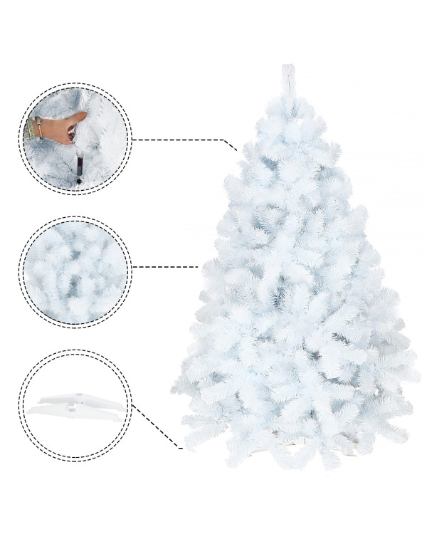 CT0050 ИСКУССТВЕННАЯ РОЖДЕСТВЕНСКАЯ ЕЛЬ БЕЛАЯ 150 СМ