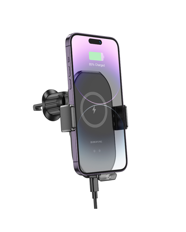 Дополнительное изображение книги «Borofone Car holder BH206 Rusher with induction charging to air vent black»