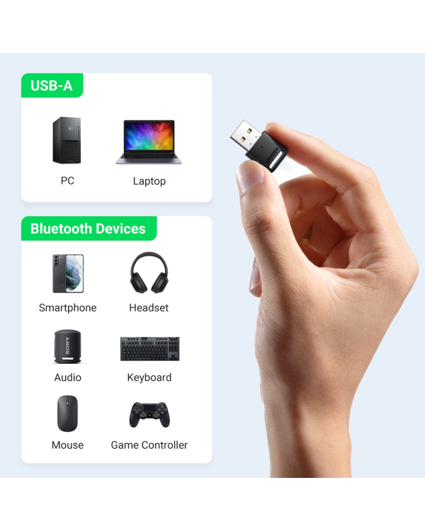 Ugreen CM390 5.0 USB Bluetooth adapter - black
