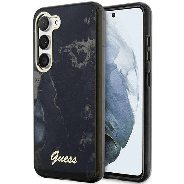 Guess GUHCS23SHTMRSK S23 S911 czarny|black hardcase Golden Marble Collection