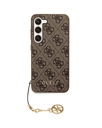 GUHCS24SGF4GBR Задняя панель Guess для Samsung S921 Galaxy S24 с шармом коричневая