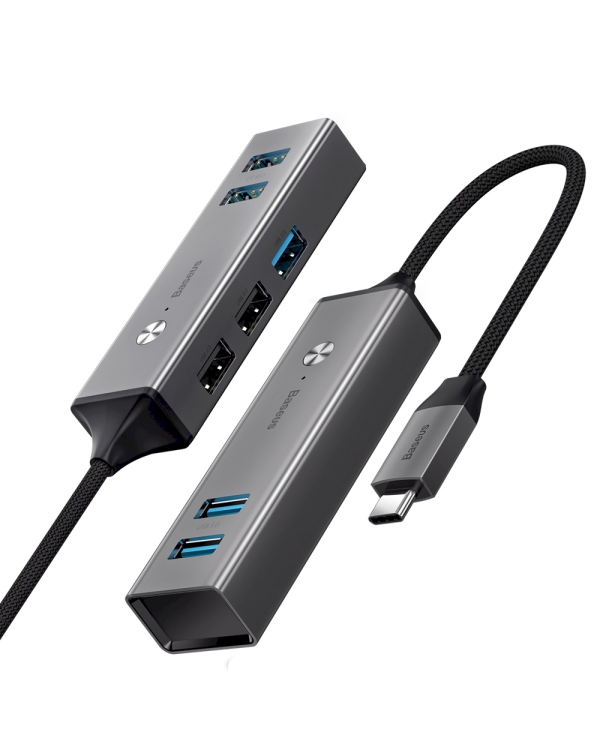 Baseus CAHUB-D0G Хаб - Разделитель 3 x USB 3.0 / 2 x USB 2.0 / Power Delivery Черный