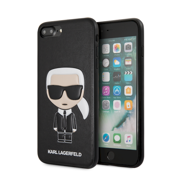 Обложка книги «KLHCI8LIKPUBK Karl Lagerfeld Ikonik Cover for iPhone 7/8 Plus Black»