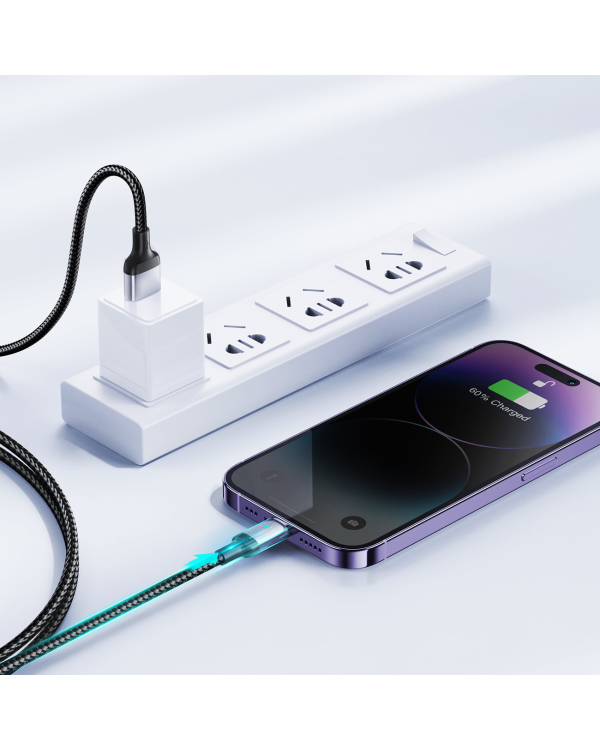 Дополнительное изображение книги «Joyroom USB - Lightning 2.4A A10 Series кабель 2 м черный (S-UL012A10)»