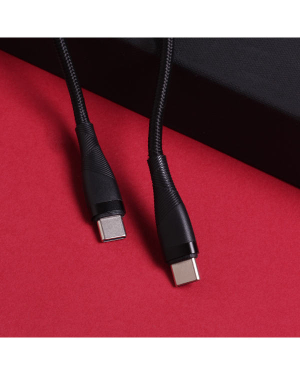 Дополнительное изображение книги «Maxlife MXUC-08 cable USB-C - USB-C 1,0 m 60W black nylon»