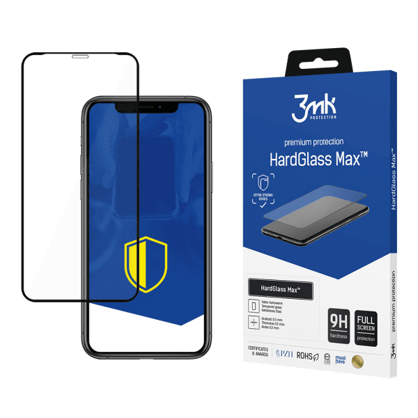 Обложка книги «iPhone XS Max/11 Pro Max Black - 3mk HardGlass Max™ screen protector»