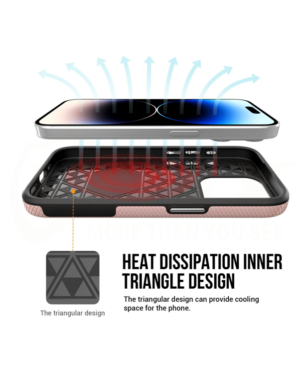 Чехол Vmax Triangle для iPhone 16 6,1" розовое золото