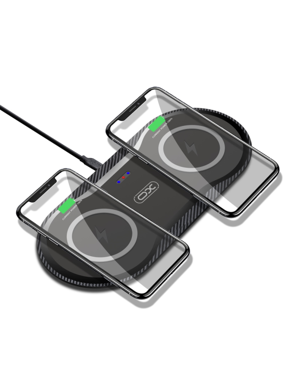 Беспроводное индуктивное зарядное устройство XO WX026 2in1 20 Вт черный