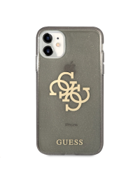 GUHCN61PCUGL4GBK Guess TPU Big 4G Full Glitter Case for iPhone 11 Black