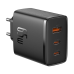 Настенное зарядное устройство Baseus OS-Cube Pro 2xUSB-C + USB, 65 Вт (черный)