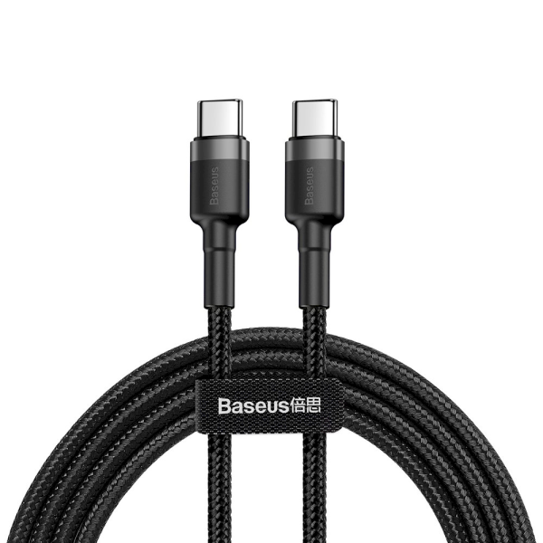 Baseus Cafule USB-C -> USB-C Провод для Зарядки 60W / PD 2.0 / 200 cm Черный
