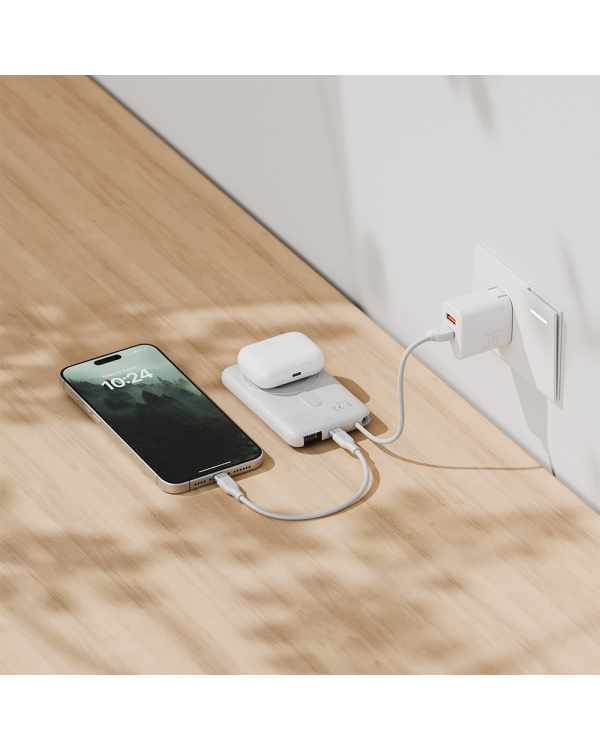 PowerBank Bazic Fusion Mag 10000mAh MagSafe Cable USB-C серый