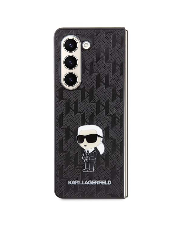Дополнительное изображение книги «Karl Lagerfeld KLHCZFD5SAPKINPK Z Fold5 F946 hardcase czarny|black Saffiano Monogram Ikonik Pin»