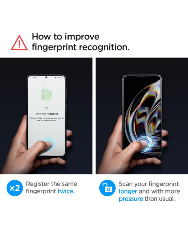 ТЕМПЕРИРОВАННОЕ СТЕКЛО Spigen GLAS.TR "EZ FIT" 2-PACK GALAXY S23+ PLUS CLEAR