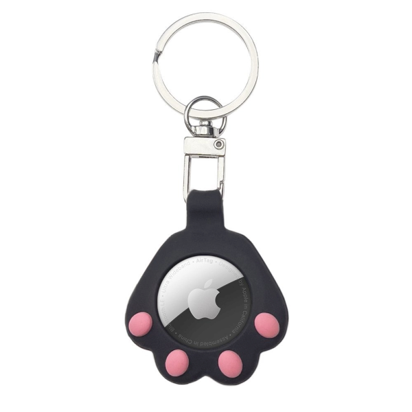 Fusion Cat Paw брелок для Apple AirTag с кольцом для ключей черный