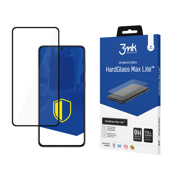 Обложка книги «Samsung Galaxy S21+ 5G Black - 3mk HardGlass Max Lite™ screen protector»