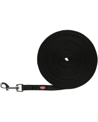 Поводок для собак - Trixie Треккинговый поводок, прорезиненный, S-M: 5 м|15 мм, черный