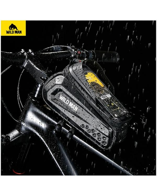 Etui|uchwyt rowerowy WILDMAN L E10S sakwa na ramę czarna|black