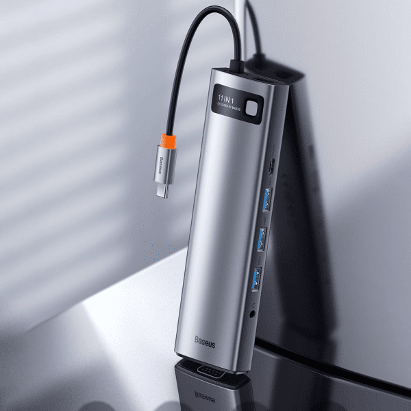 Обложка книги «Концентратор 11in1 Baseus Metal Gleam Series, USB-C - 3x USB 3.0 + 2x HDMI + USB-C PD + Ethernet RJ45 + microSD|SD + VGA + AUX»