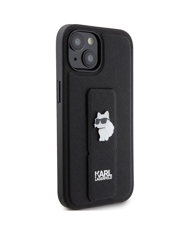 Karl Lagerfeld KLHCP15MGSACHPK iPhone 15 Plus | 14 Plus 6.7" |черный жесткий чехол Gripstand Saffiano Choupette Pins