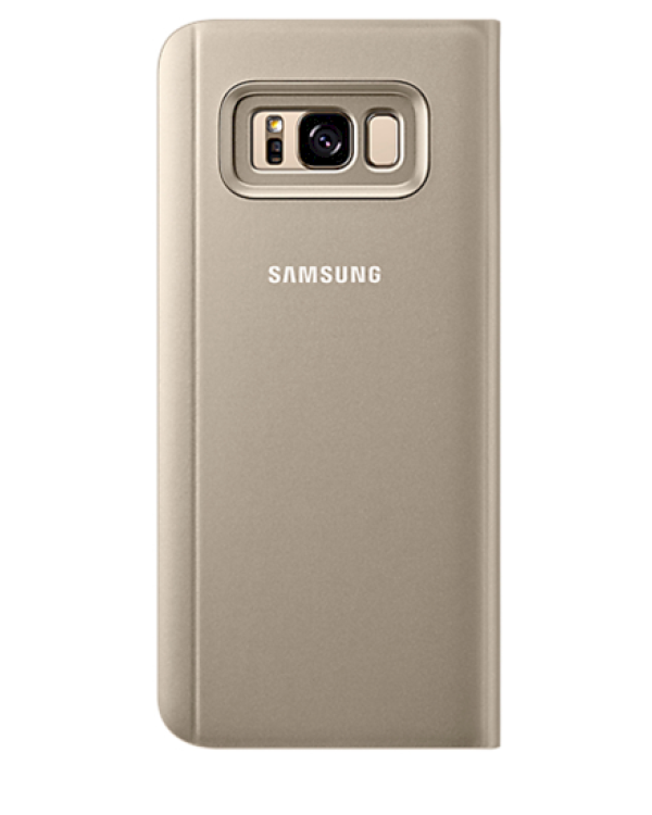 Samsung EF-ZG955CFEGWW Clear View Cover Оригинальный чехол книжка для Samsung G955 Galaxy S8 Plus Золотой