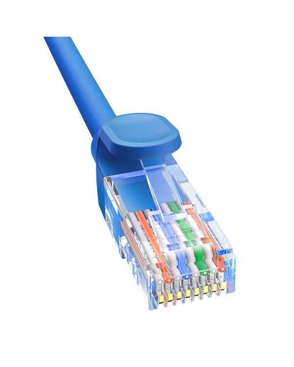 Круглый кабель Baseus Ethernet RJ45, Cat.6, 0,5 м (синий)