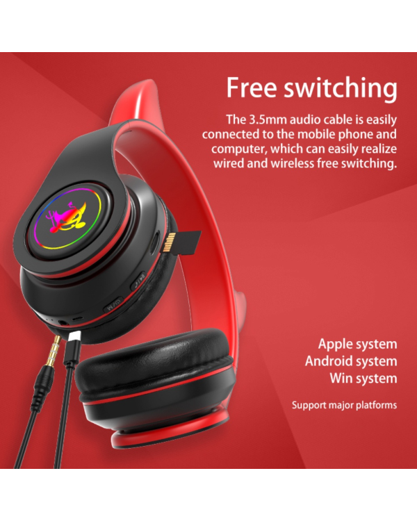 Беспроводные наушники Goodbuy Devil для детей | bluetooth 5.0 | белый