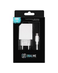 OBAL:ME Настенное зарядное устройство USB-A 10W + кабель USB-A|Lightning 1m Белый
