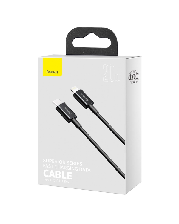 Baseus Superior Series Cable USB-C to iP, 20W, PD, 1m (black)