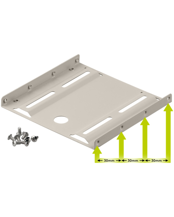 Goobay 94343 | Рамка для установки 2,5" жесткого диска на 3,5" | бежевый
