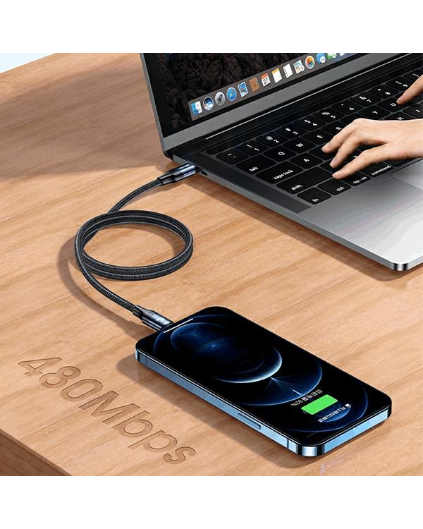 Дополнительное изображение книги «USAMS Kabel U71 USB-C na Lightning 2m 20W PD Fast Charge czarny|black SJ522USB01 (US-SJ522)»