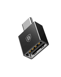 Baseus Exquisite USB to USB-C 2.4A Adapter (Black)