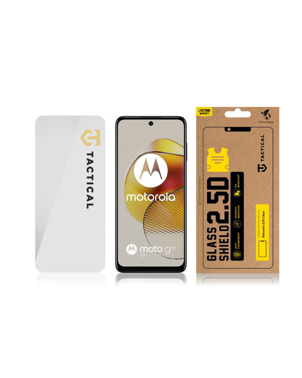 Tactical Glass Shield 2.5D for Motorola G73 Clear