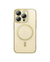 Baseus Glitter Magnetic Case for iPhone 14 Pro Max (Gold) + tempered glass + cleaning kit