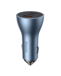 Baseus Golden Contactor Pro car charger, 2x USB-C, 1x USB, 65W (blue)