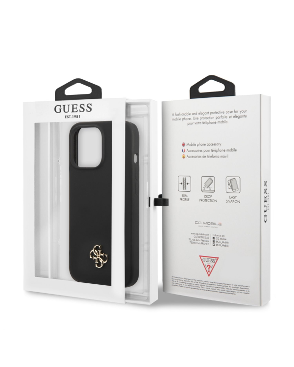 Дополнительное изображение книги «Guess 4G Silicone Metal Logo Case for iPhone 13 Pro Max Black»