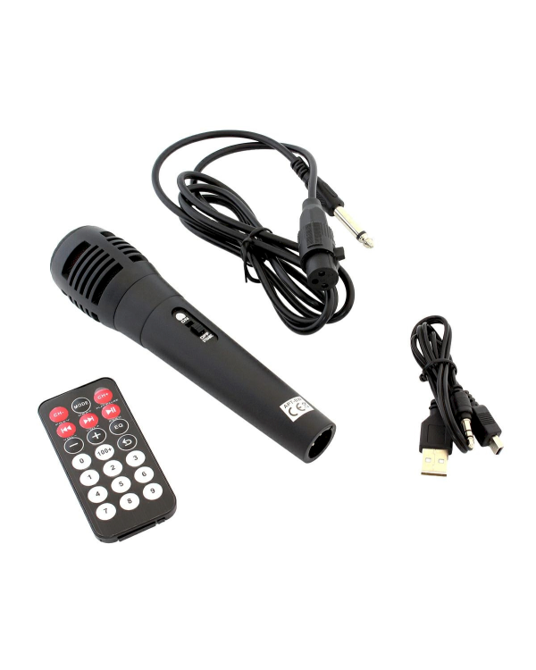 Портативная колонка Fusion Mini Karaoke 6W / 1000mAh / микрофон белая