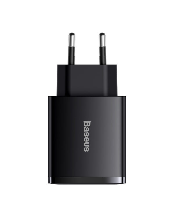 Baseus Сетевое зарядное устройство 2xUSB USB-C PD 3A 30W черная
