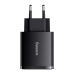 Baseus Сетевое зарядное устройство 2xUSB USB-C PD 3A 30W черная