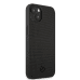 MEHCP13SMBLBK Mercedes Genuine Leather Meshed Hard Case for iPhone 13 Mini Black